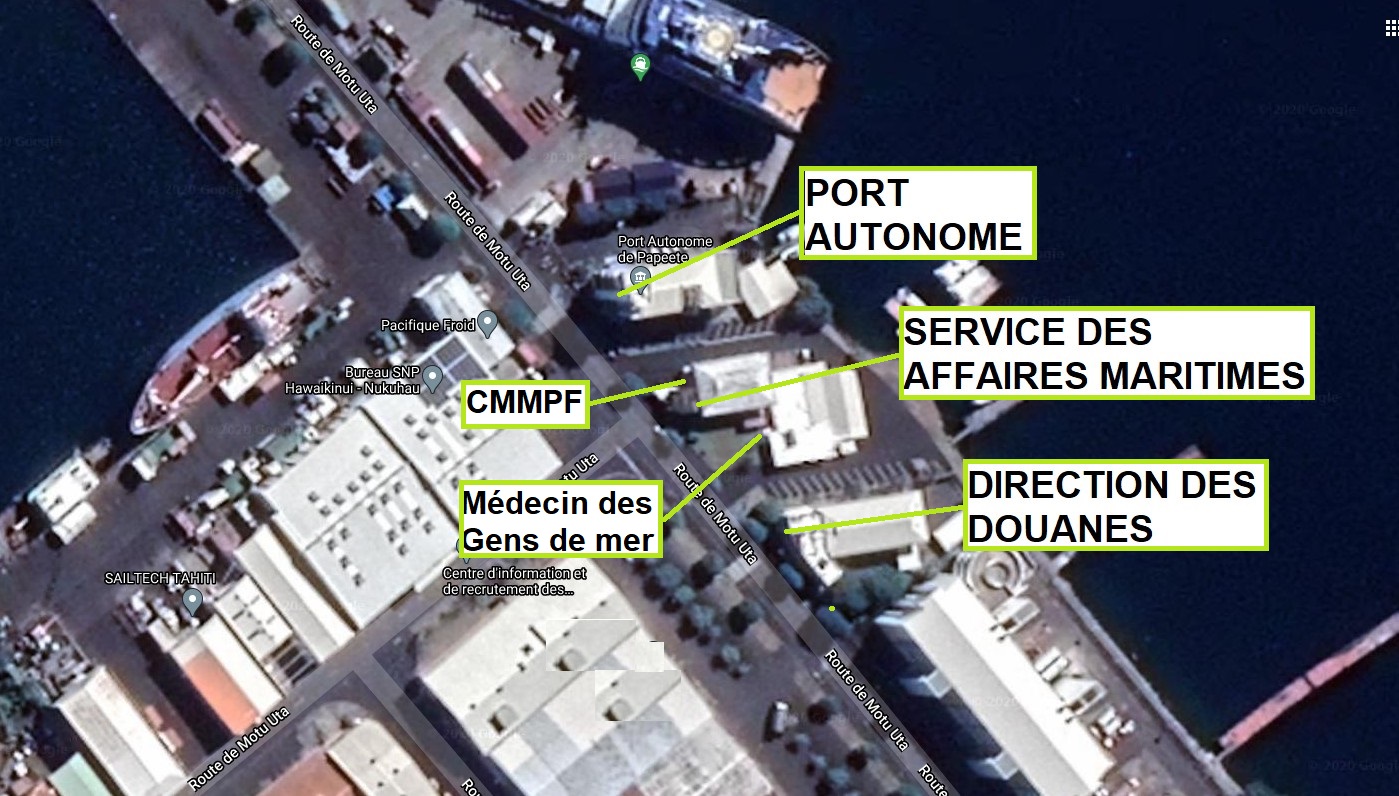 Vue satellite Motu Uta (zoom sur SEAM PF)
